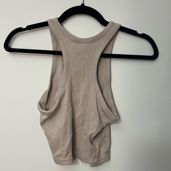 Black & Taupe H&M Ripped Halter Top - Picture 4 of 5